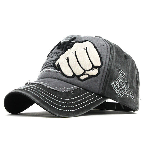 Load image into Gallery viewer, Shut Knuckle Punch Embroidered Baseball Cap-unisex-wanahavit-F190 Black-Adjustable-wanahavit
