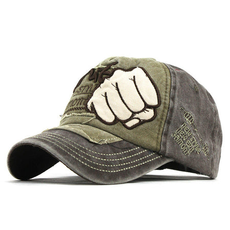 Shut Knuckle Punch Embroidered Baseball Cap-unisex-wanahavit-F190 Red Navy-Adjustable-wanahavit