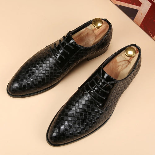 Load image into Gallery viewer, Lace Up Business Leather Casual Shoes-men-wanahavit-Black Leather Shoes-6-wanahavit
