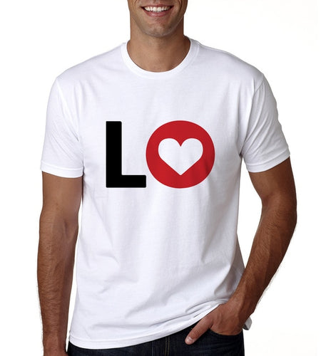 Lovers Love Letter Print Matching Couple Tees-unisex-wanahavit-MV73-MSTWH-L-wanahavit