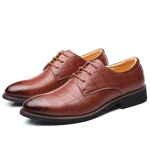 Load image into Gallery viewer, Flexible Pointed Matte Leather Oxford Shoe-men-wanahavit-Brown Shoes-11-wanahavit
