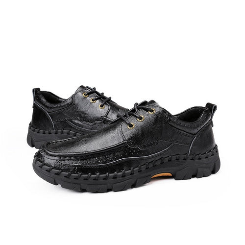 Load image into Gallery viewer, Casual Leather High Quality Platform Shoe-men-wanahavit-Black Shoes-11-wanahavit

