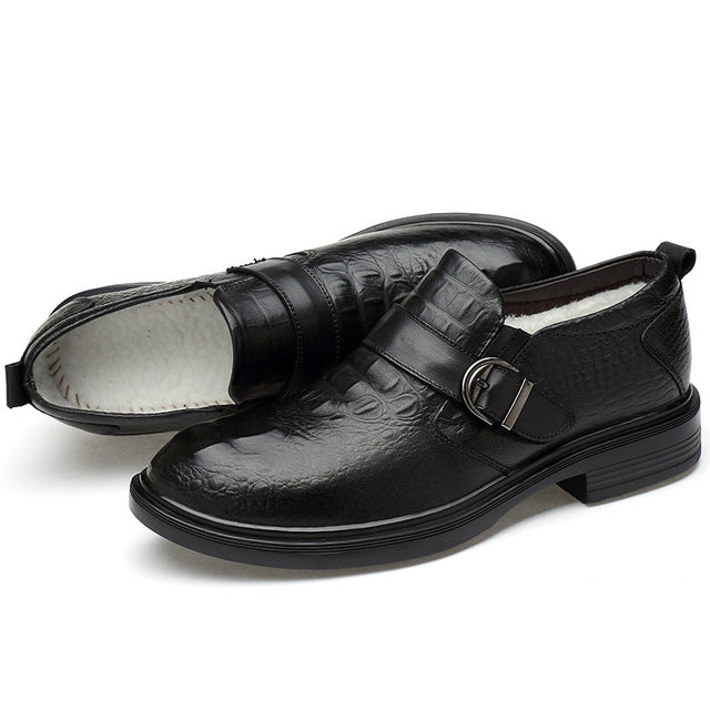 Genuine Leather Luxury Business Office Buckle Shoe-men-wanahavit-Shoes with fur Print-5-wanahavit