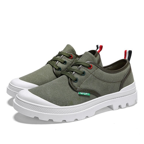 Load image into Gallery viewer, Winter Casual Fashion Lace Up Canvas Flat Shoes-men-wanahavit-Green Shoes-10-wanahavit
