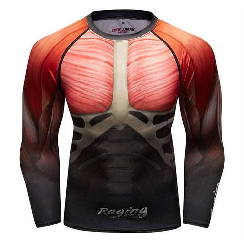 Load image into Gallery viewer, MMA Tiger Printed Workout Quick Dry Long Sleeve-men fitness-wanahavit-2-M-wanahavit
