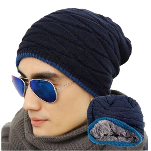 Load image into Gallery viewer, Velvet Warm Knitted Solid Color Casual Warm Knitted Winter Beanie-unisex-wanahavit-Blue-wanahavit
