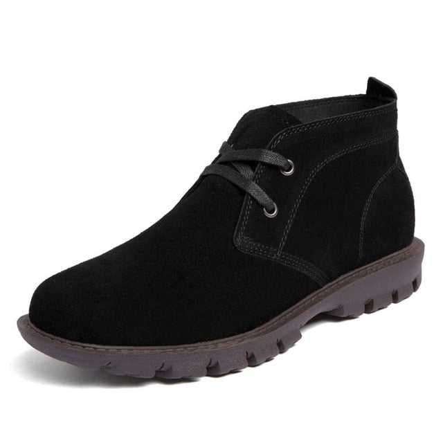 Plus Size Suede Leather Men Ankle Boots-men-wanahavit-Black-6-wanahavit