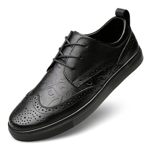 Load image into Gallery viewer, Casual Leather Plus Size Flats Leather Shoe-men-wanahavit-Black Shoes-6-wanahavit
