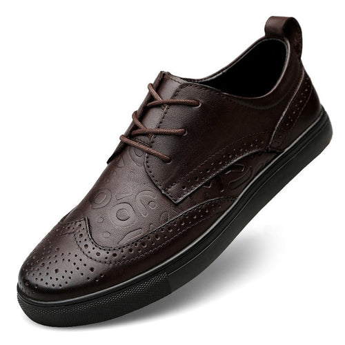 Load image into Gallery viewer, Casual Leather Plus Size Flats Leather Shoe-men-wanahavit-Brown Shoes-6-wanahavit
