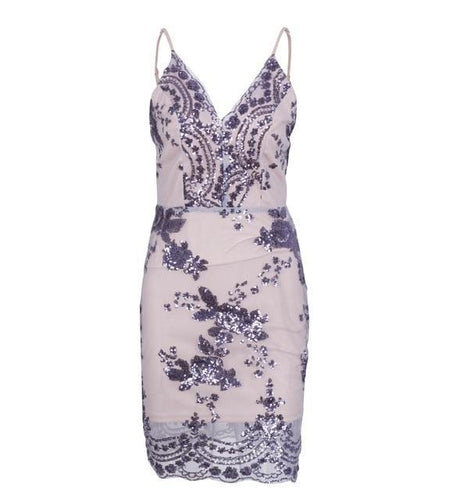 Sexy Club Backless Formal Sequin Dress-women-wanahavit-Gray-S-wanahavit