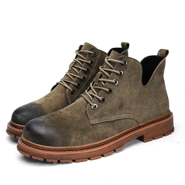 Fashion High Cut Lace Up Vintage British Military Boots-men-wanahavit-Brown-6.5-wanahavit