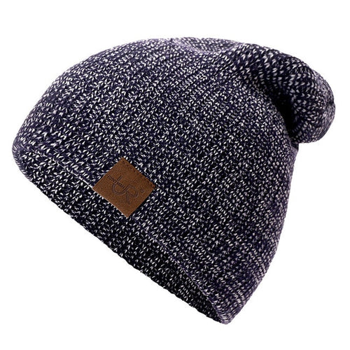 Load image into Gallery viewer, Acrylic Crochet Ski Casual Warm Knitted Winter Beanie-unisex-wanahavit-Navy Blue-54cm-62cm-wanahavit
