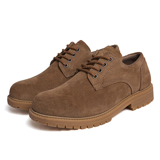 High Quality Spring Fashion Oxford Genuine Leather Shoe-men-wanahavit-kaki-6-wanahavit