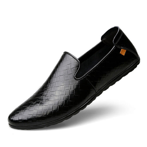 Load image into Gallery viewer, Breathable Comfortable Luxury Weave Casual Shoe-men-wanahavit-Black Flats-5.5-wanahavit
