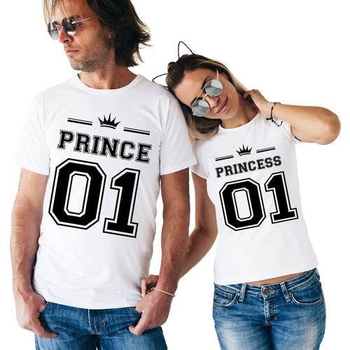 Load image into Gallery viewer, Prince &amp; Princess 01 Couple Tees-unisex-wanahavit-FC48-FSTWH-S-wanahavit
