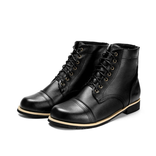 Load image into Gallery viewer, Fashion Lace Up High Quality British Ankle Boots-men-wanahavit-Black Boots-6-wanahavit
