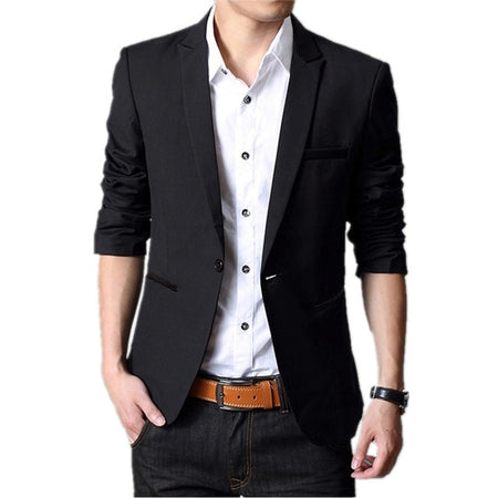 Solid Color Wedding Party Formal Blazers-men-wanahavit-Blue-M-wanahavit