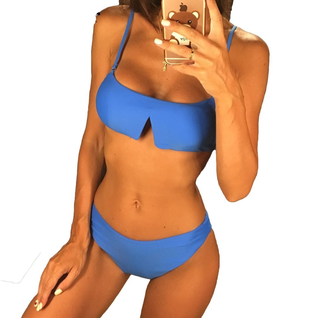 Sexy Hang Top Cover High Waist Bikini-women fitness-wanahavit-Blue-L-wanahavit