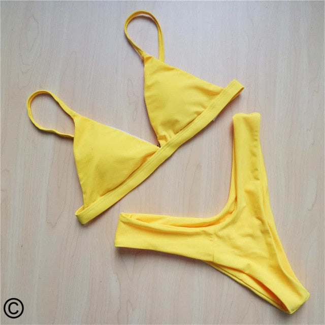 Sexy V Shape Bottom Brazilian Bikini-women fitness-wanahavit-Yellow-L-wanahavit