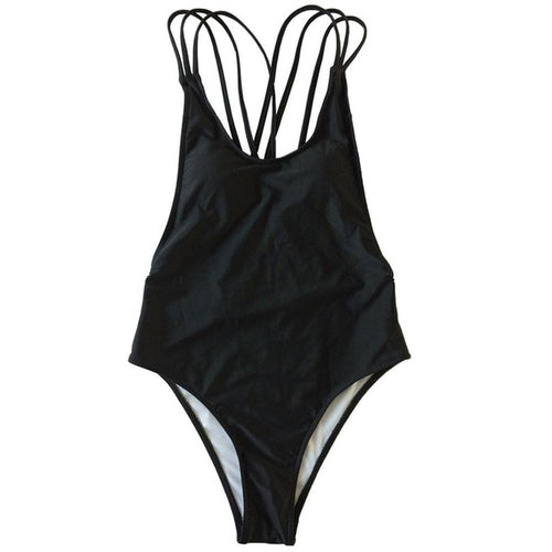 Load image into Gallery viewer, Sexy Bather Braided Strap Cross Back Monokini-women fitness-wanahavit-Black-M-wanahavit
