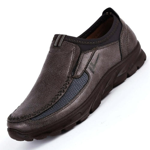 Load image into Gallery viewer, Faux Suede Breathable Slip On Thick Sole Loafer Shoes-men-wanahavit-Grey-6-wanahavit
