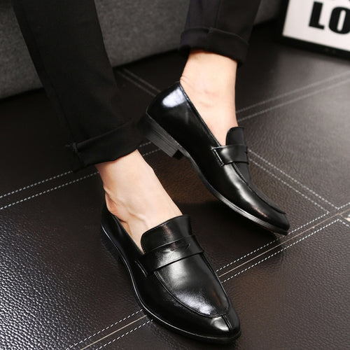 Load image into Gallery viewer, Party Leather Casual Business Oxford Shoe-unisex-wanahavit-Black Dress Shooes-5.5-wanahavit
