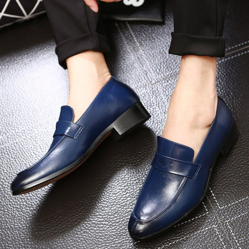 Load image into Gallery viewer, Party Leather Casual Business Oxford Shoe-unisex-wanahavit-Blue Dress Shooes-5.5-wanahavit
