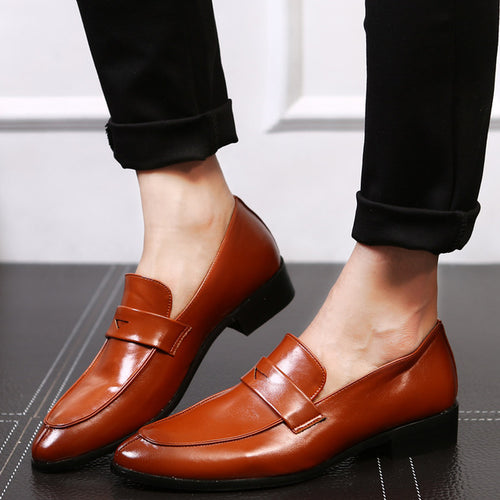 Load image into Gallery viewer, Party Leather Casual Business Oxford Shoe-unisex-wanahavit-Brown Dress Shooes-5.5-wanahavit
