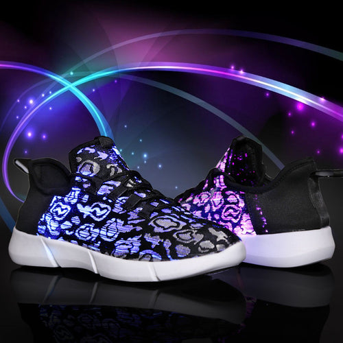 Load image into Gallery viewer, LED Glowing Cool Light Flat Breathable Shoes-unisex-wanahavit-Black Shoes-5-wanahavit
