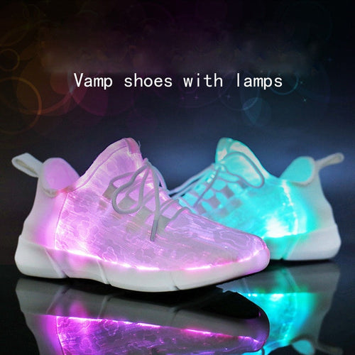 Load image into Gallery viewer, LED Glowing Cool Light Flat Breathable Shoes-unisex-wanahavit-White Shoes-5-wanahavit
