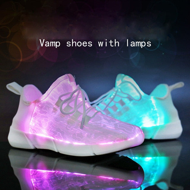 LED Glowing Cool Light Flat Breathable Shoes-unisex-wanahavit-White Shoes-5-wanahavit