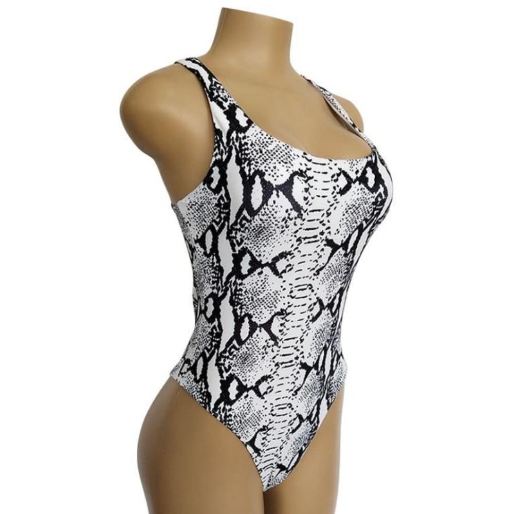 Sexy Dalmatian Print Monokini-women fitness-wanahavit-Gray-L-wanahavit
