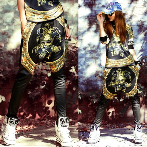 Load image into Gallery viewer, Medusa Printed Hip Hop Dance Loose Harem Pants-women-wanahavit-wanahavit
