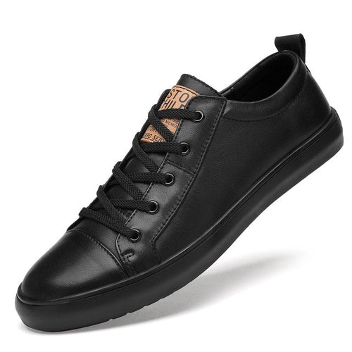 Load image into Gallery viewer, Luxury Genuine Leather Casual Lace Up Sneaker-unisex-wanahavit-Black-5.5-wanahavit
