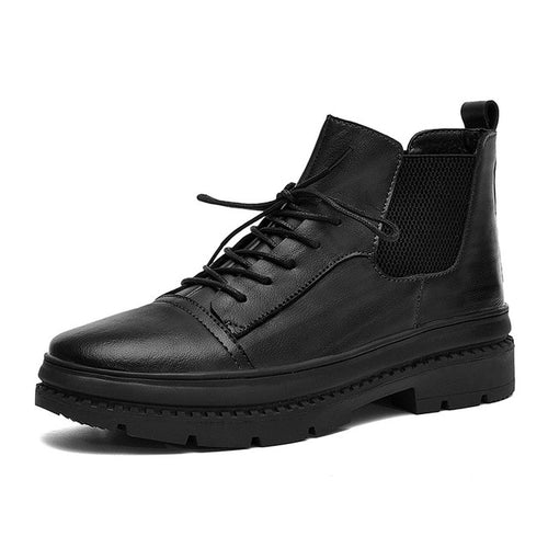 Load image into Gallery viewer, Winter Classic Genuine Leather Boots-men-wanahavit-Black Boots-6-wanahavit
