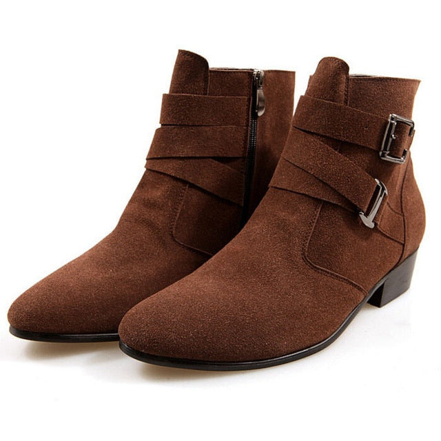 British Style High Ankle Pointed Trendy Men Leather Boots-men-wanahavit-T2-6.5-wanahavit