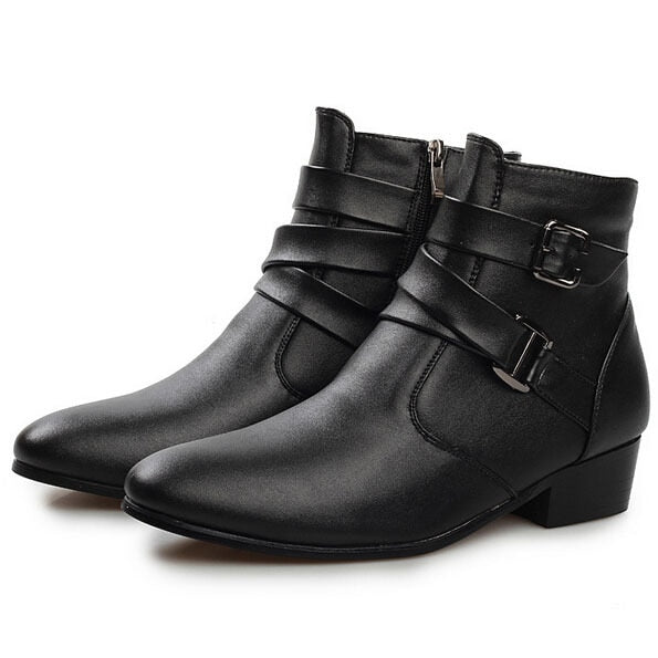 British Style High Ankle Pointed Trendy Men Leather Boots-men-wanahavit-T3-6.5-wanahavit
