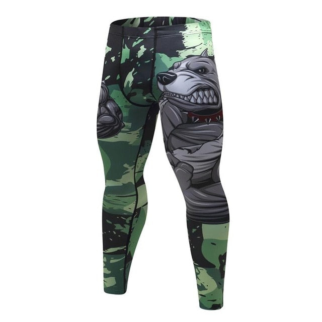 MMA Printed Workout Quick Dry Fitness Pants-men fitness-wanahavit-6-M-wanahavit