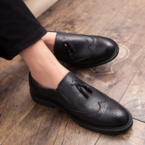Load image into Gallery viewer, Luxury Leather Brogue British Style Oxfords Fashion Shoes-men-wanahavit-Brown-6-wanahavit
