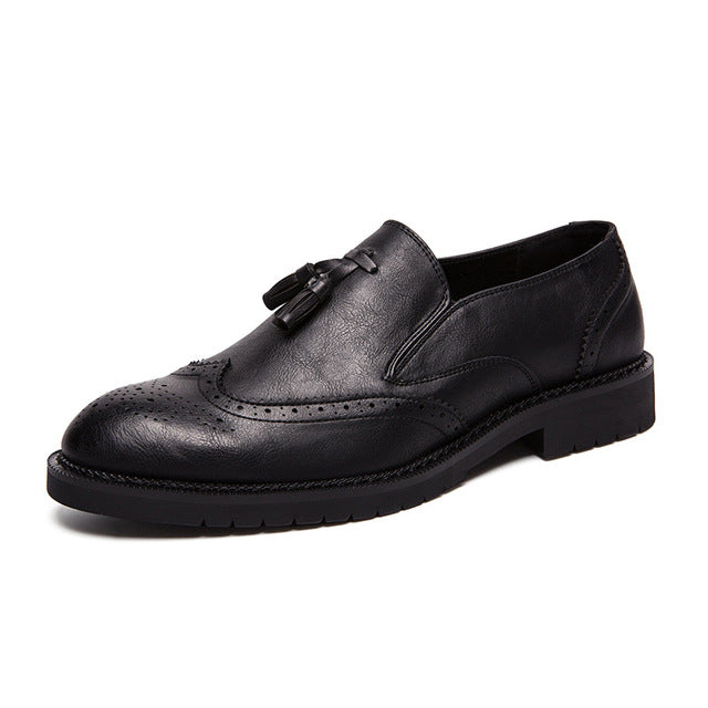 Luxury Leather Brogue British Style Oxfords Fashion Shoes-men-wanahavit-Black-6-wanahavit