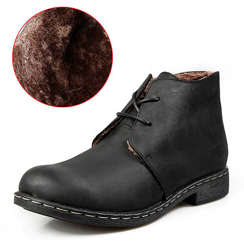 Vintage Genuine Leather Waterproof Winter Ankle Boots-men-wanahavit-black with velvet-6.5-wanahavit