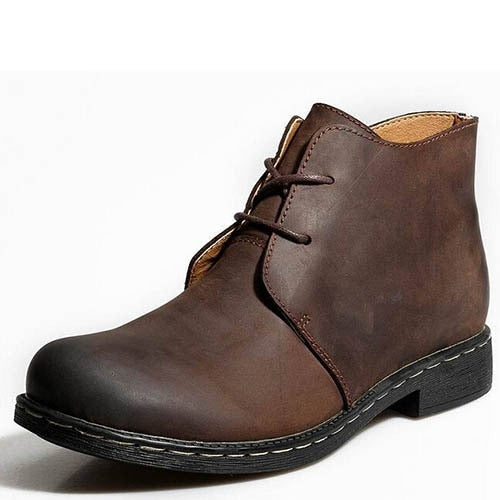 Load image into Gallery viewer, Vintage Genuine Leather Waterproof Winter Ankle Boots-men-wanahavit-brown-6.5-wanahavit

