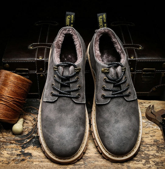 Italian Fashion Luxury Classic Leather Waterproof Shoes-men-wanahavit-grey winter shoes-11-wanahavit