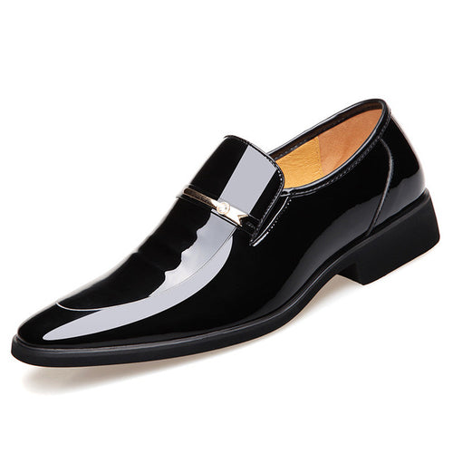 Load image into Gallery viewer, Men Luxury Brand Genuine Leather Formal Flats Shoes-men-wanahavit-Black Shoes-5.5-wanahavit
