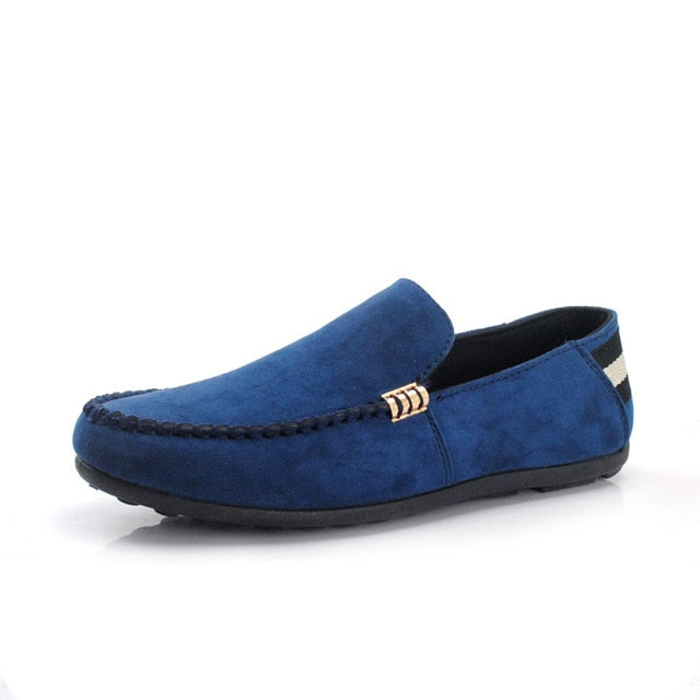 Seude Leather Summer Style Soft Moccasins Loafers Shoe-men-wanahavit-Blue-6.5-wanahavit