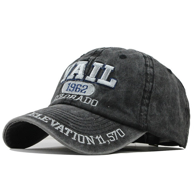 Vail 1962 Colorado Embroidered Baseball Cap-unisex-wanahavit-F311 Black-Adjustable-wanahavit