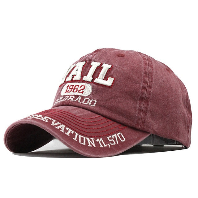 Vail 1962 Colorado Embroidered Baseball Cap-unisex-wanahavit-F311 Red-Adjustable-wanahavit