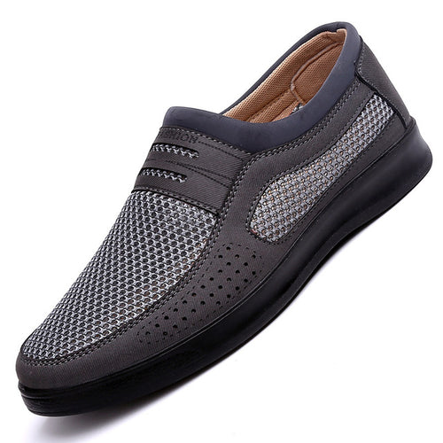 Load image into Gallery viewer, Loafers Moccasins Slip On Breathable Flat Shoes-men-wanahavit-Grey-6-wanahavit
