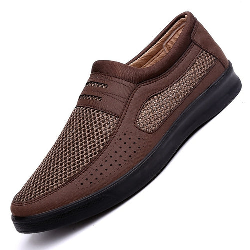 Load image into Gallery viewer, Loafers Moccasins Slip On Breathable Flat Shoes-men-wanahavit-Dark Coffer-6-wanahavit
