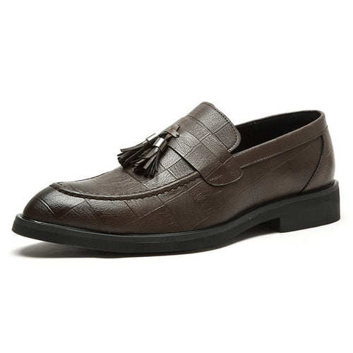 Load image into Gallery viewer, Luxury Genuine Leather Oxford With Tassel Formal Shoes-men-wanahavit-Brown-6-wanahavit
